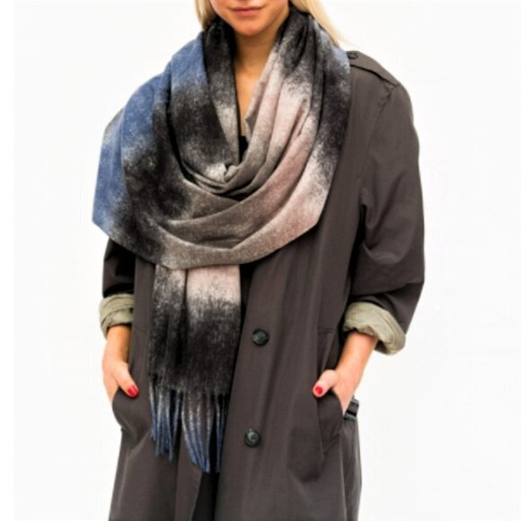 Accessories - NWT Cashmere Large Multi Color Soft Oblong Scarf Wrap